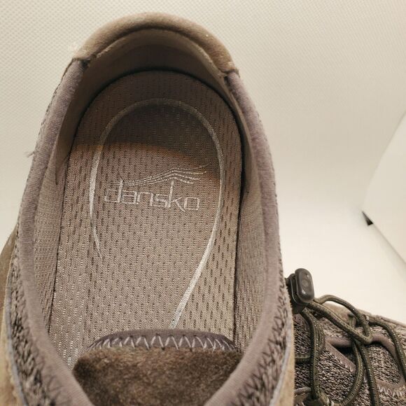 Dansko Holland Suede Leather Low Top Bungee Charcoal Suede Sz 9 Sneaker Shoe - Picture 4 of 11